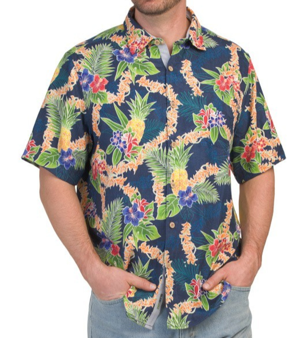 Tommy Bahama Men's Lei in Paradise IslandZone Silk Blend Shirt Big Tall 3XLB NWT